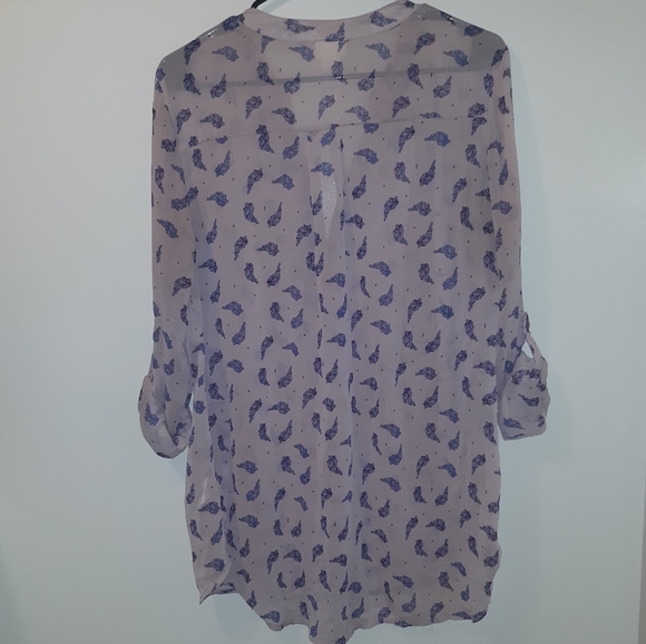 Sheer Buttoned Top - Picture 2 of 3